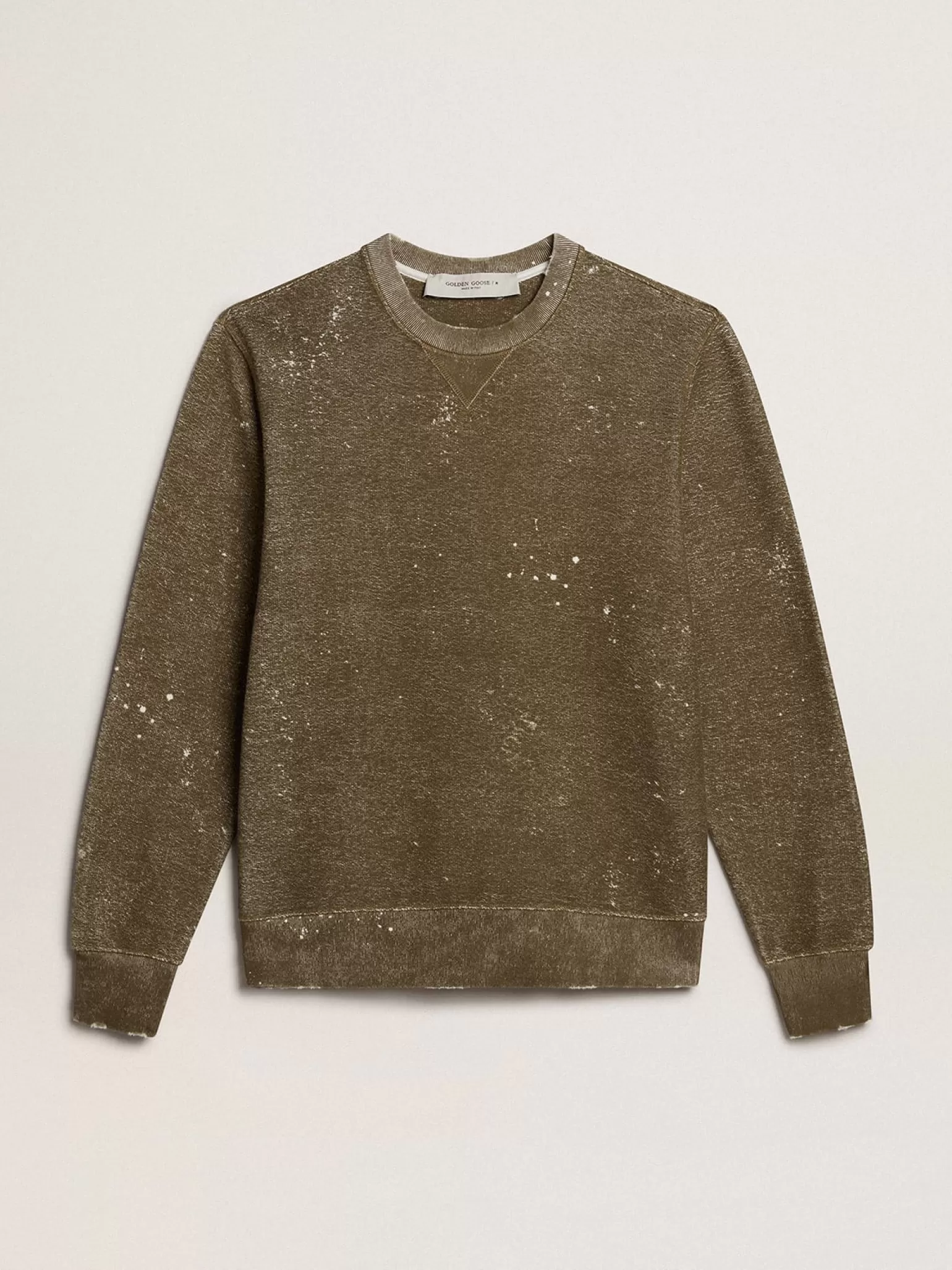 Cheap Moletom de algodão cor de faia efeito vintage Moletons