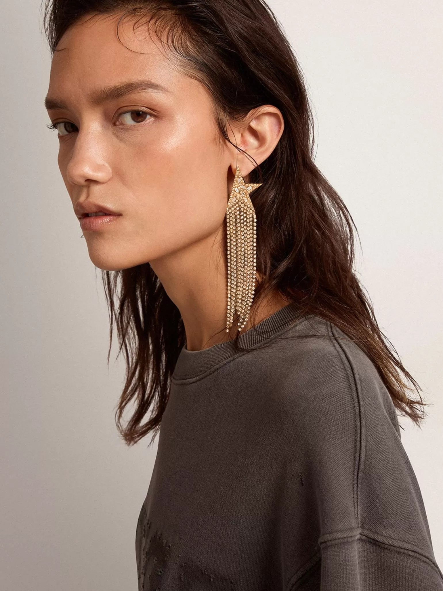 Online Monobrinco pendente feminino na cor ouro velho com cristais decorativos MULHER Joias