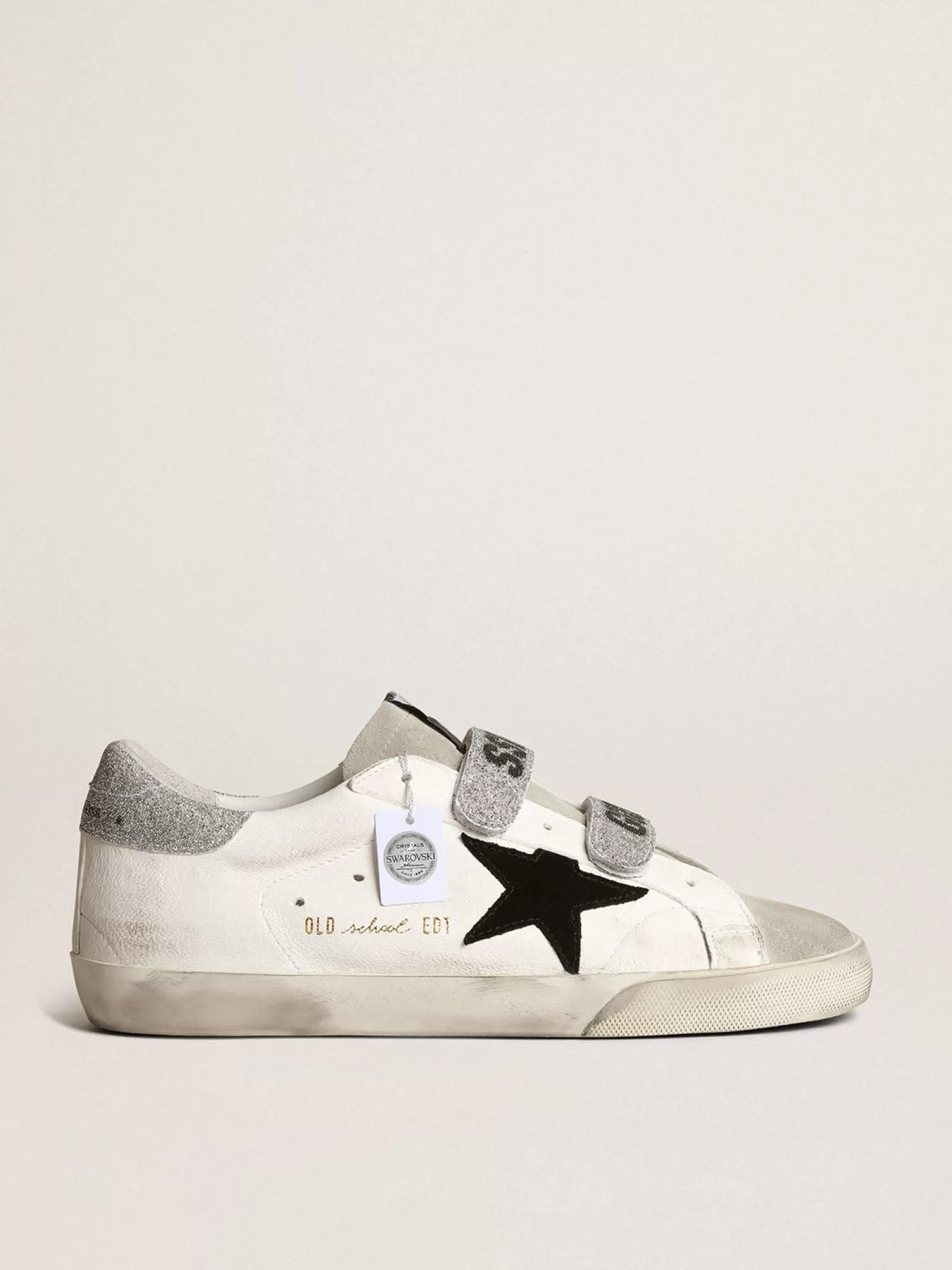 Clearance Old School com estrela de suede e faixas de cristal Swarovski MULHER Super-Star