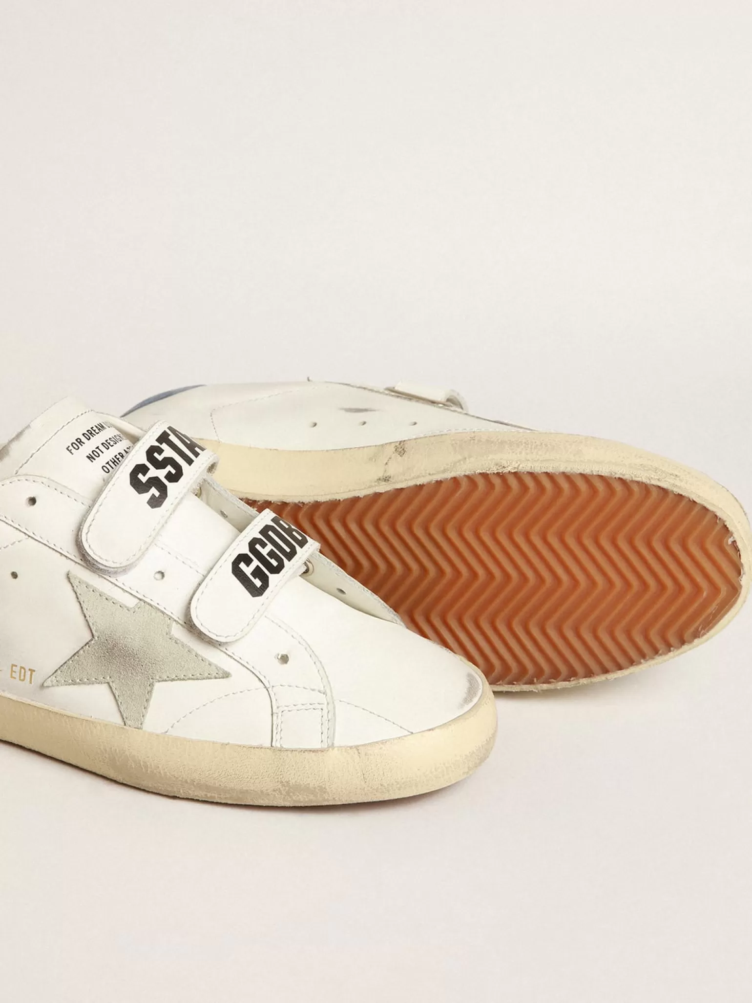 Fashion Old School com estrela de suede gelo e talão azul MULHER Super-Star