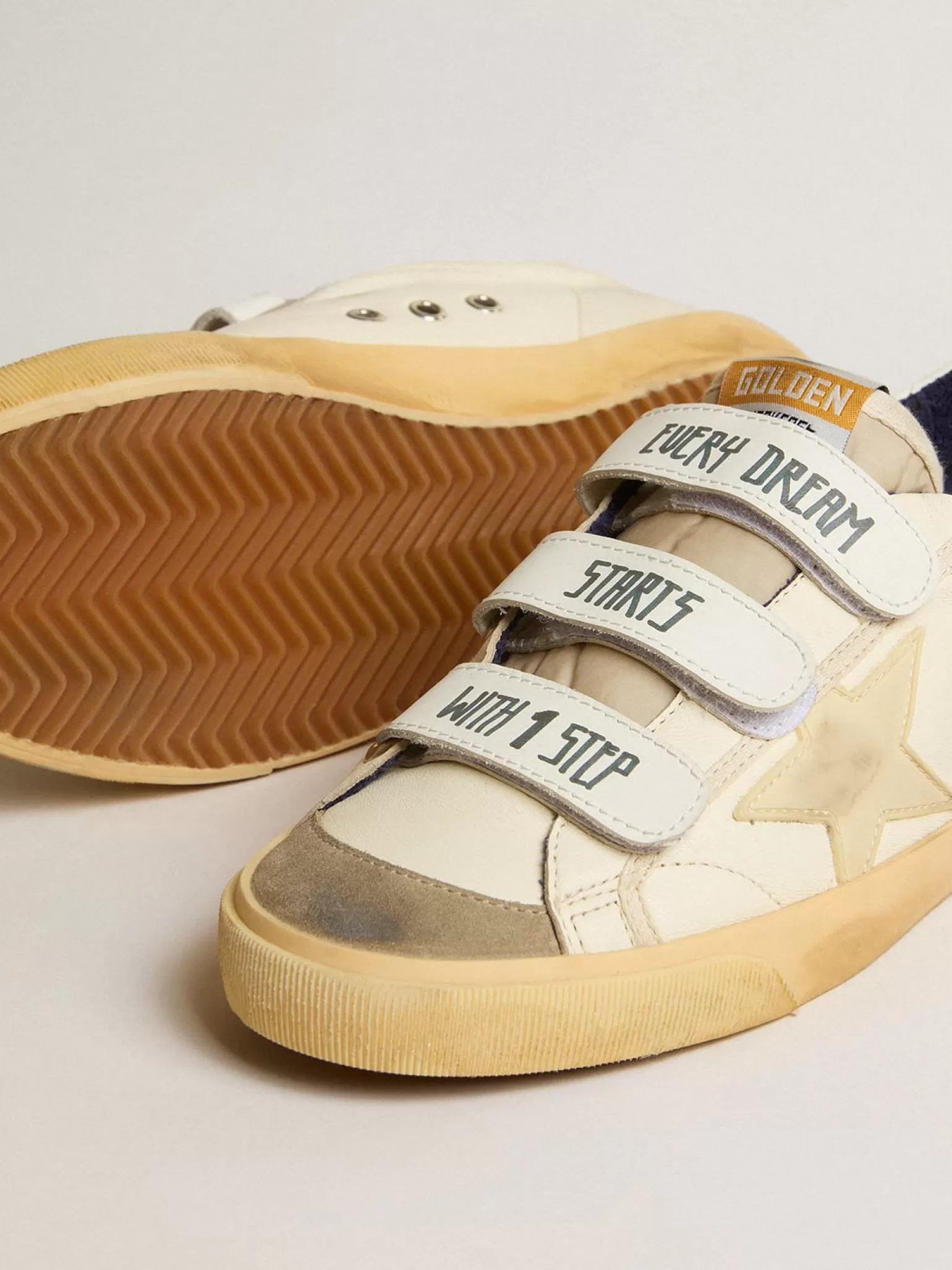 Cheap Old School Feminino LAB de napa com estrela de borracha e inserções de suede MULHER Super-Star