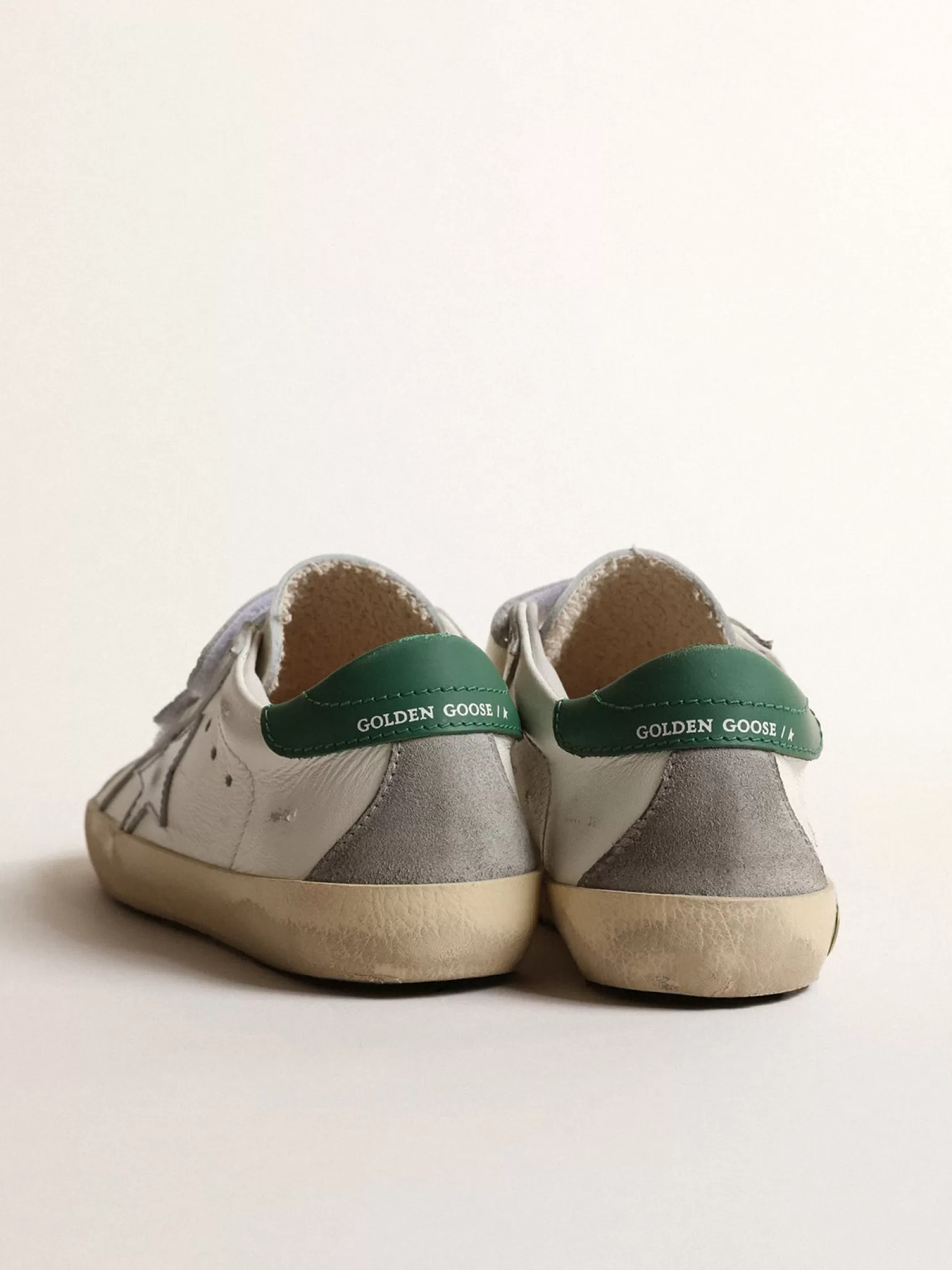 Shop Old School Junior com estrela de couro metálico e talão verde Meninas pequenas (1-3 anos) | Meninos pequenos (1-3 anos)