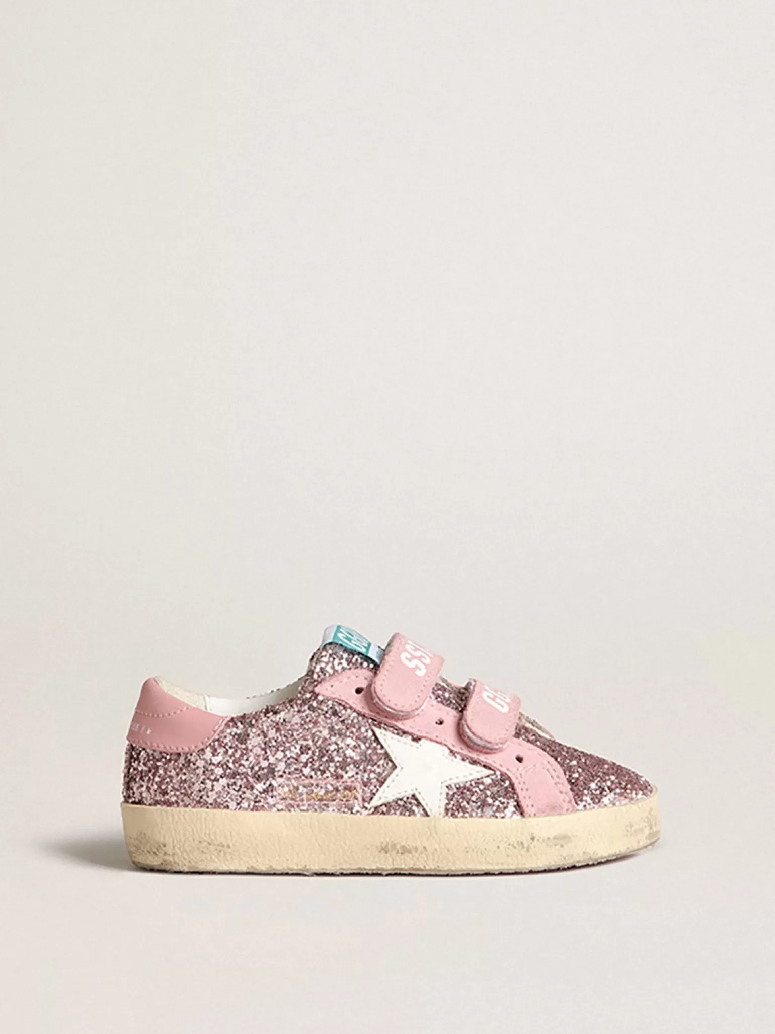 Best Old School Junior de glitter lilás com estrela branca e talão rosa Meninas pequenas (1-3 anos)