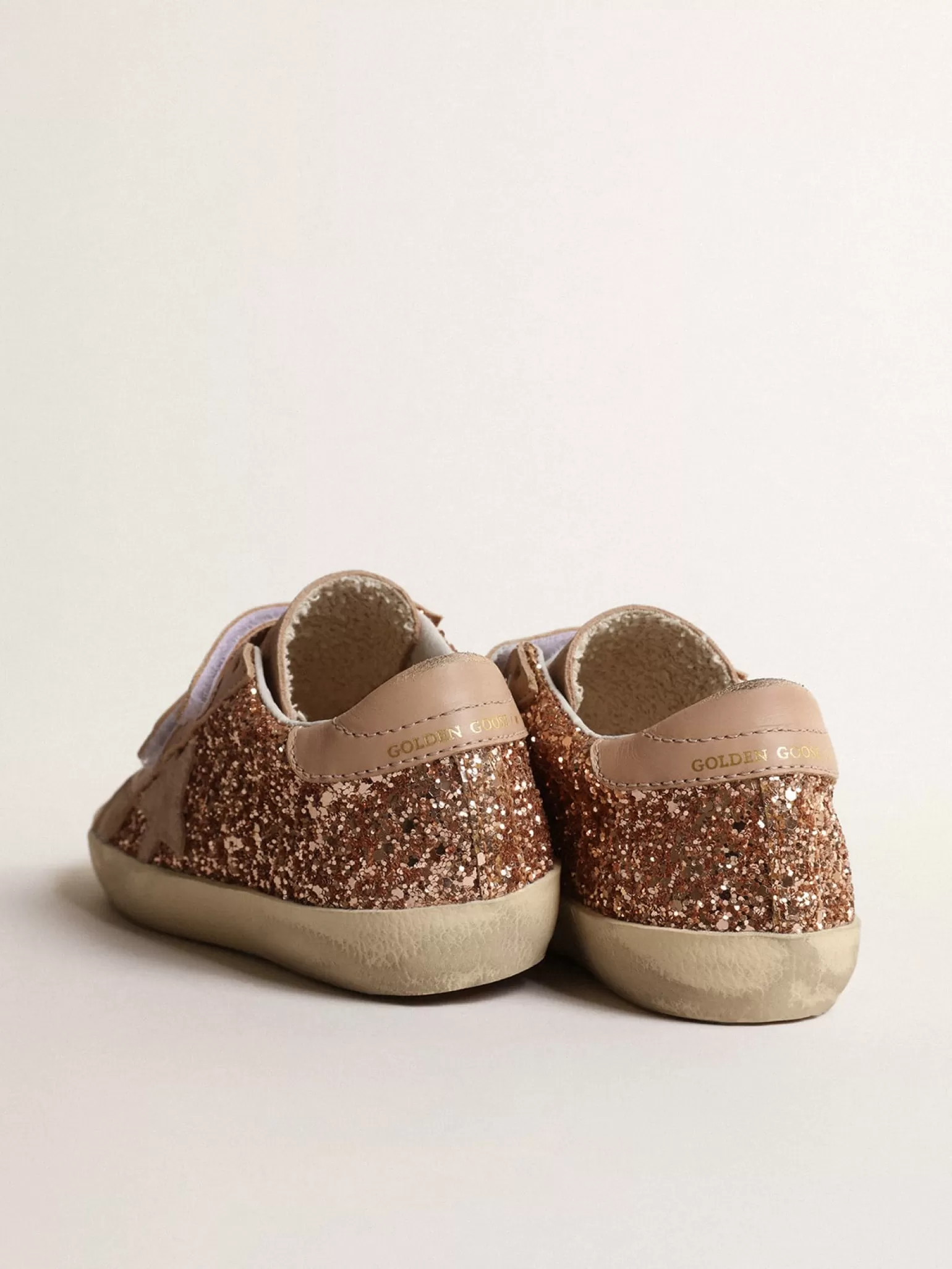 Online Old School Teen de glitter rosa pêssego com estrela de suede rosa Meninas (4-10 anos)