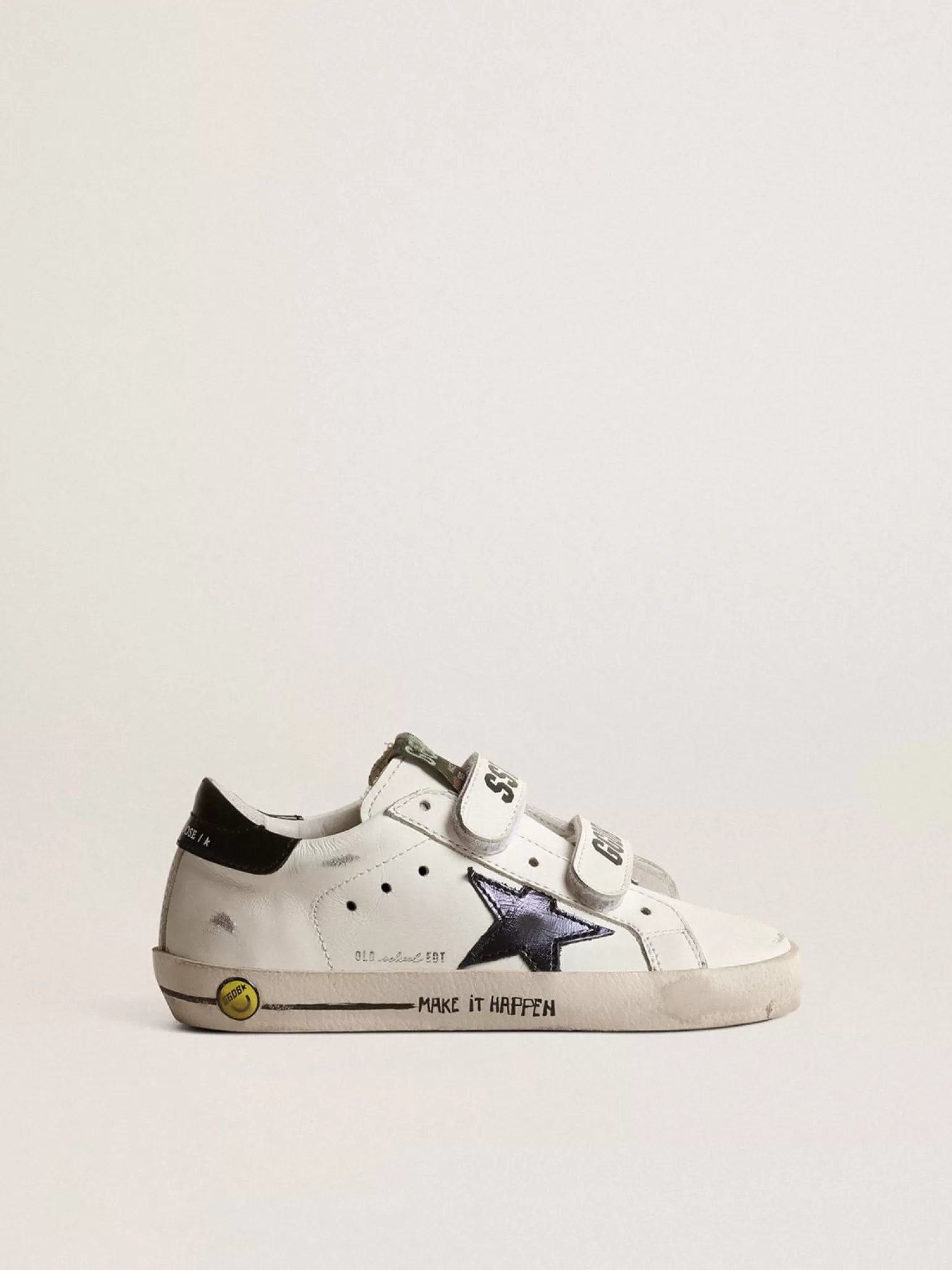 Cheap Old School Young com estrela de couro metálico e talão preto Meninas (4-10 anos) | Meninos (4-10 anos)