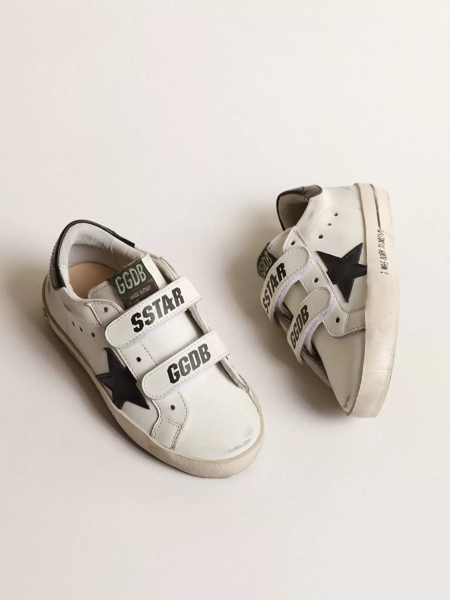 Cheap Old School Young com estrela de couro metálico e talão preto Meninas (4-10 anos) | Meninos (4-10 anos)