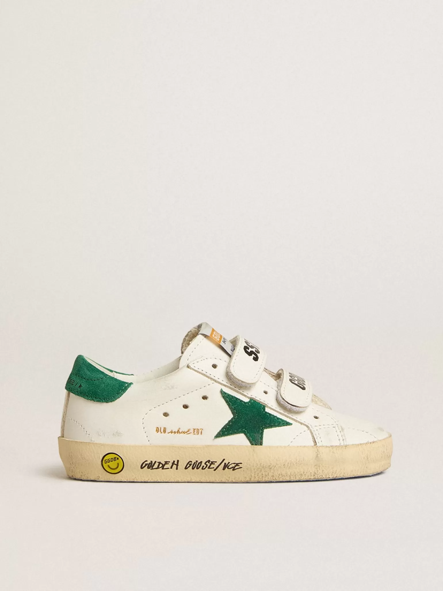 New Old School Young com estrela e talão de suede verde Meninos (4-10 anos)
