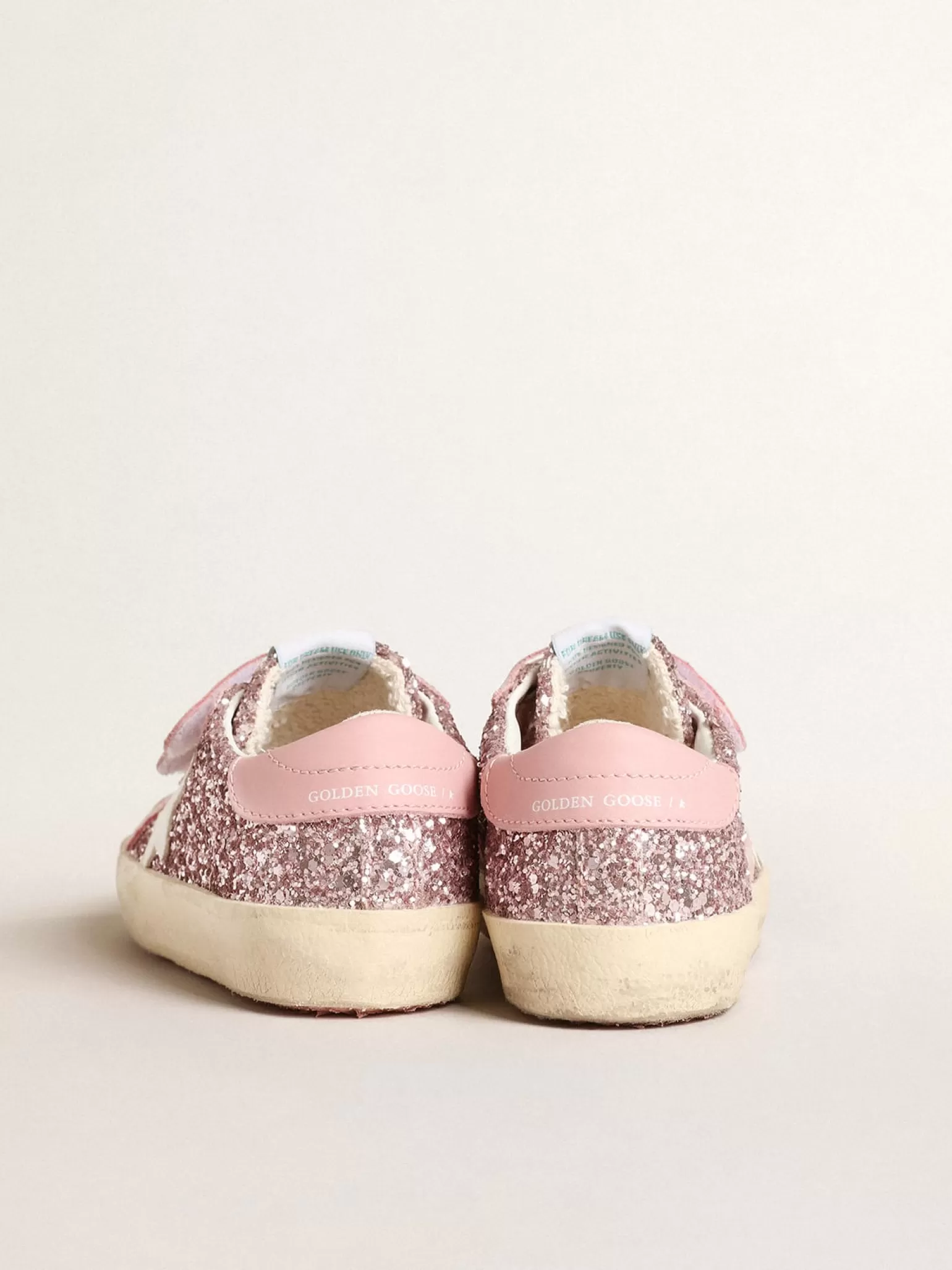 Store Old School Young de glitter lilás com estrela branca e talão rosa Meninas (4-10 anos)