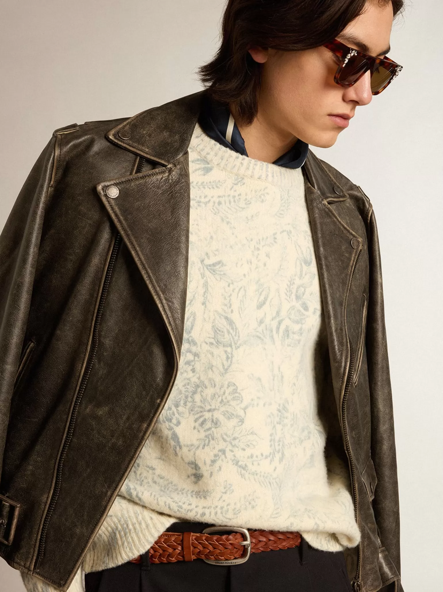 Best Pulôver de gola redonda masculino de lã com estampa toile de jouy all over Malhas