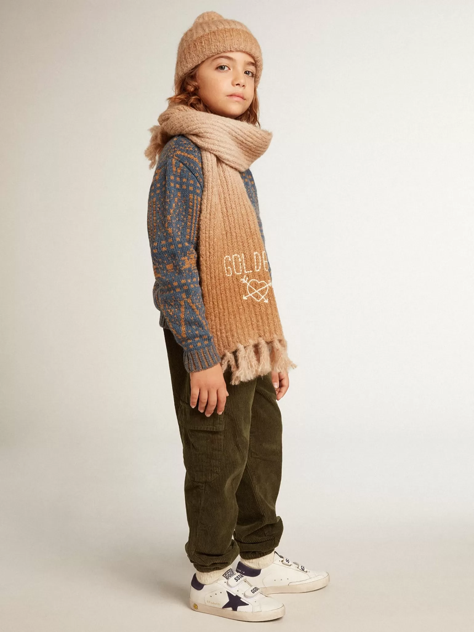 Discount Pulôver infantil masculino de gola redonda com estampa fair isle azul Roupas de cima (4-12 years)