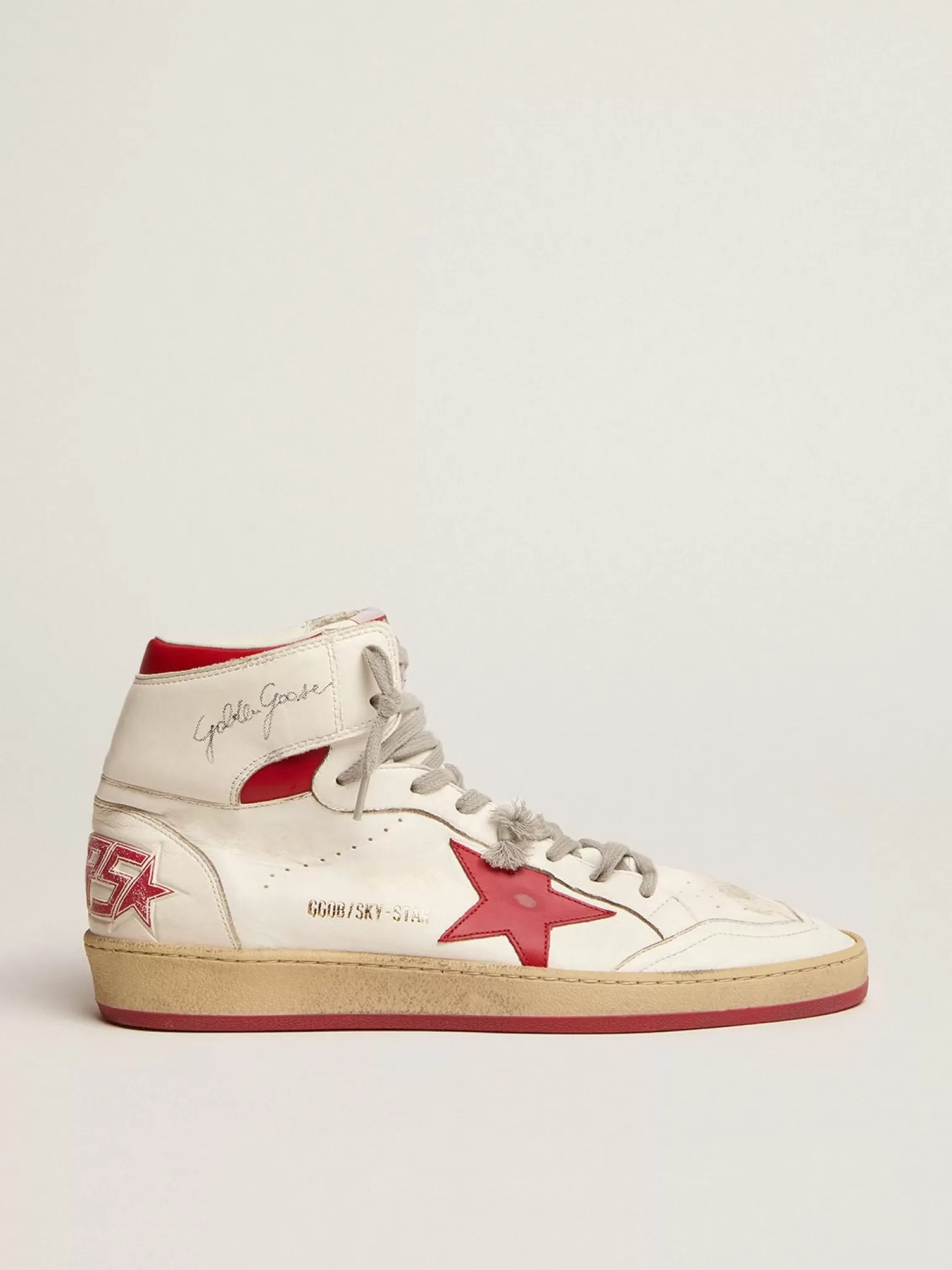 Sale Sky-Star masculino com assinatura no tornozelo e inserções vermelhas Sky-Star