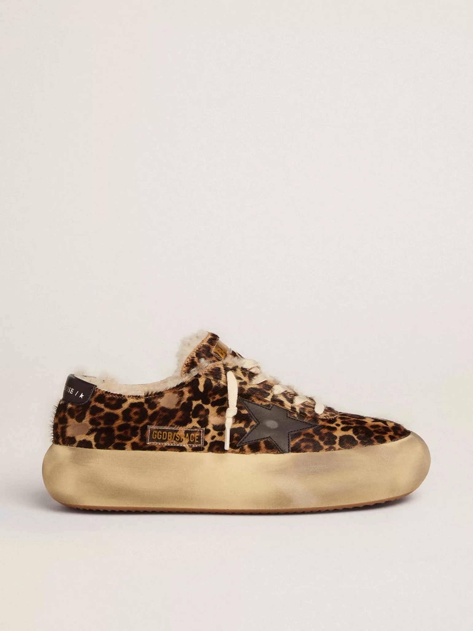 Cheap Space-Star masculino de cavalinho animal print e forro de shearling Space-Star