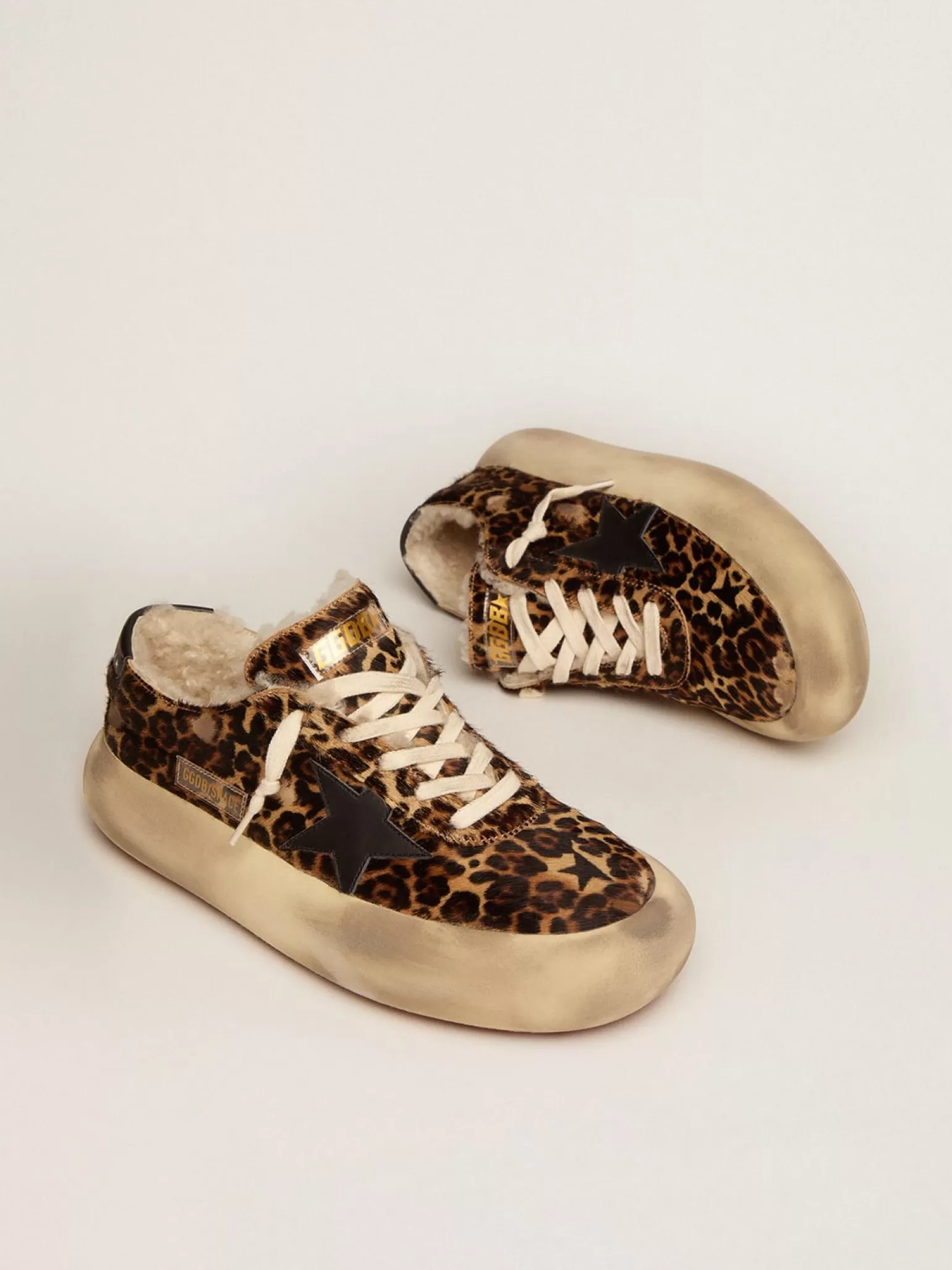 Cheap Space-Star masculino de cavalinho animal print e forro de shearling Space-Star