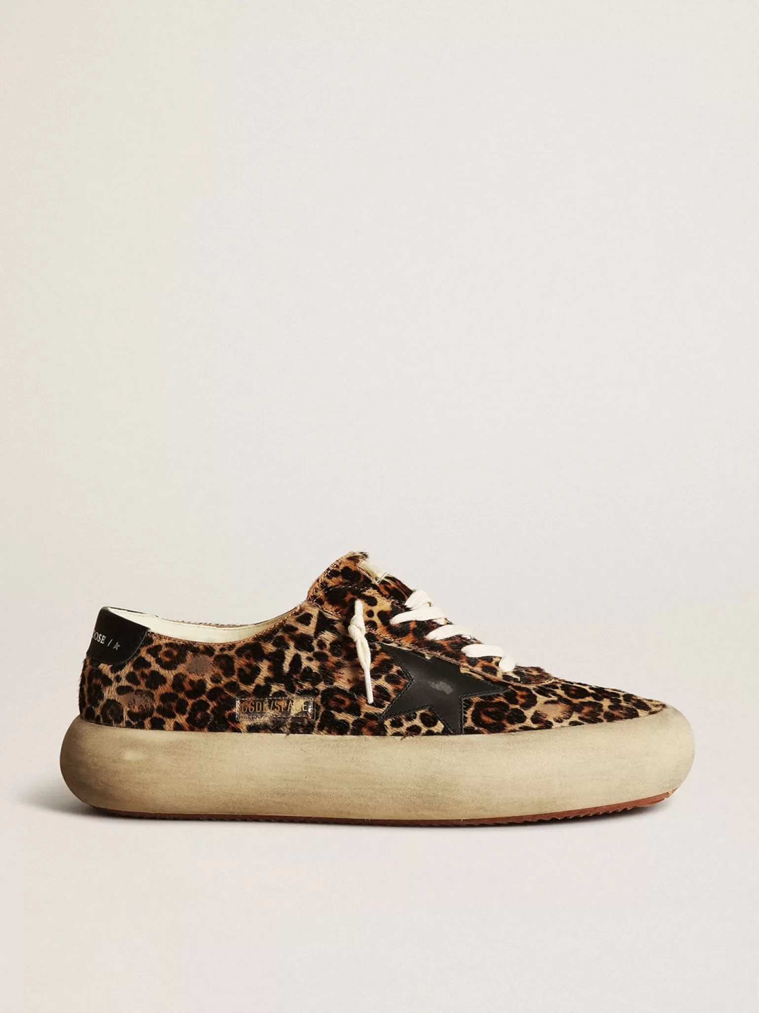Online Space-Star masculino de cavalinho leopardo com estrela e talão pretos Space-Star