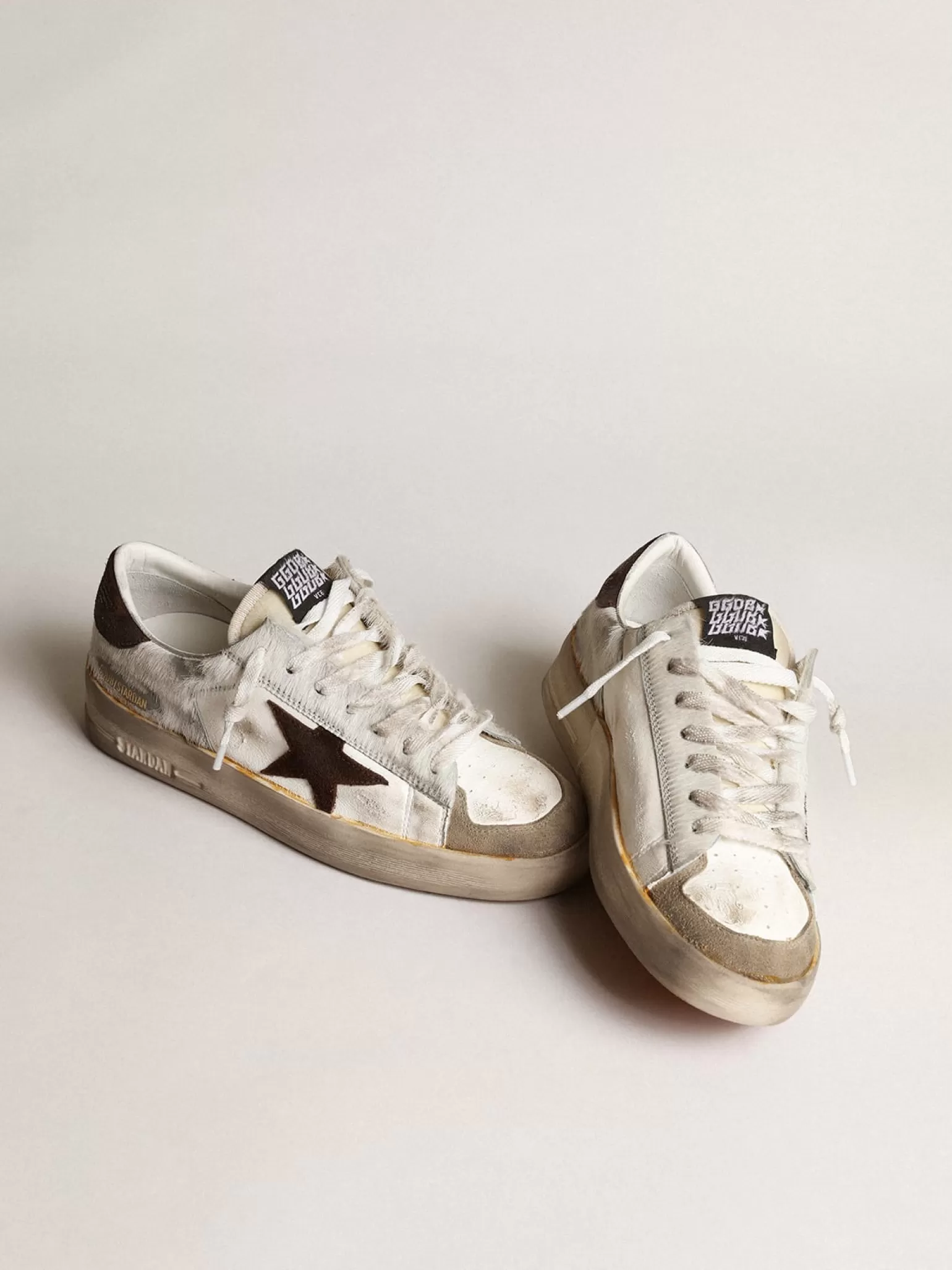 Cheap Stardan Feminino napa e cavalinho com estrela de suede marrom MULHER Stardan