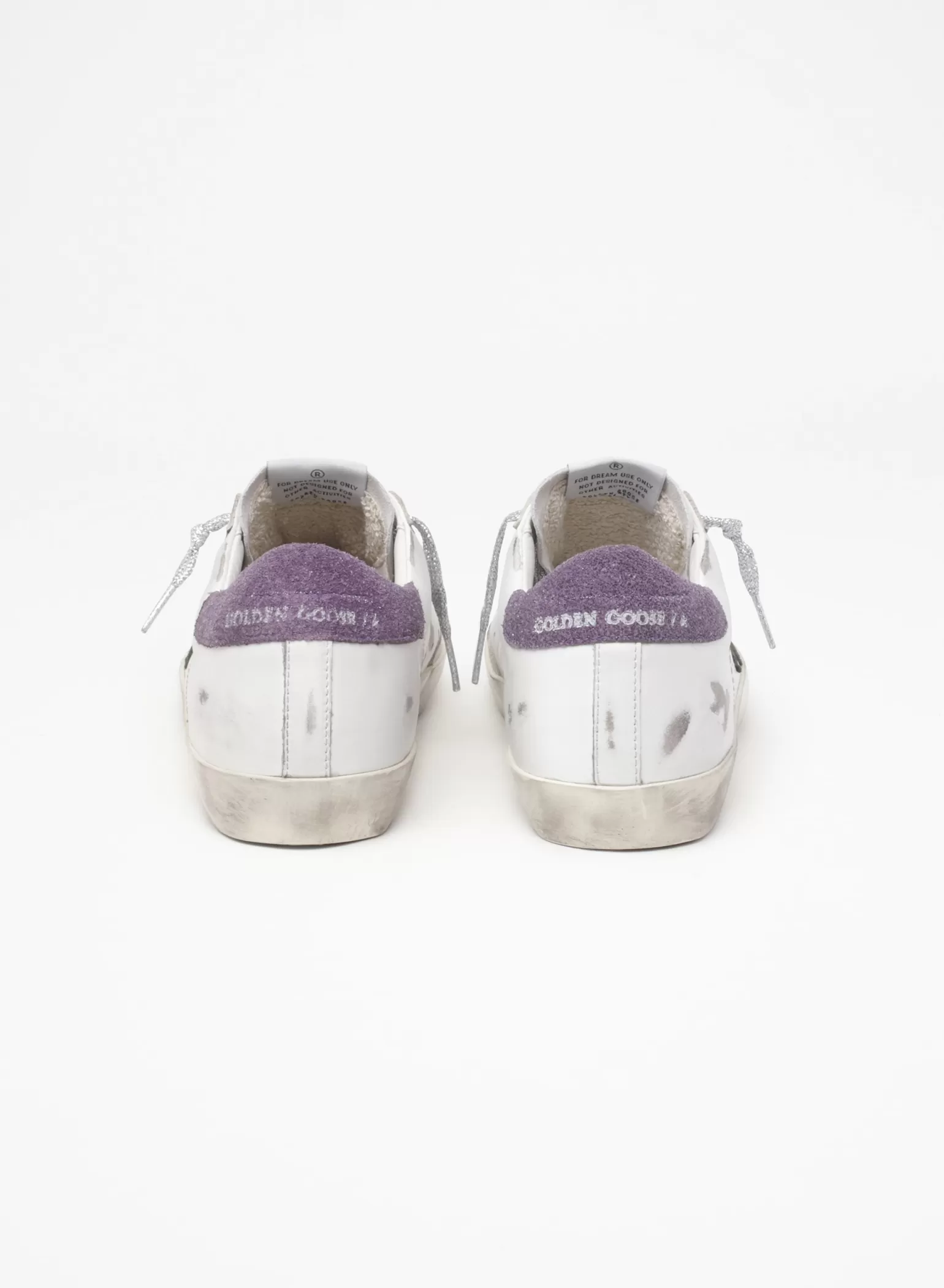 Sale Super-Star com estrela de suede com estampa de píton verde e talão roxo MULHER Super-Star