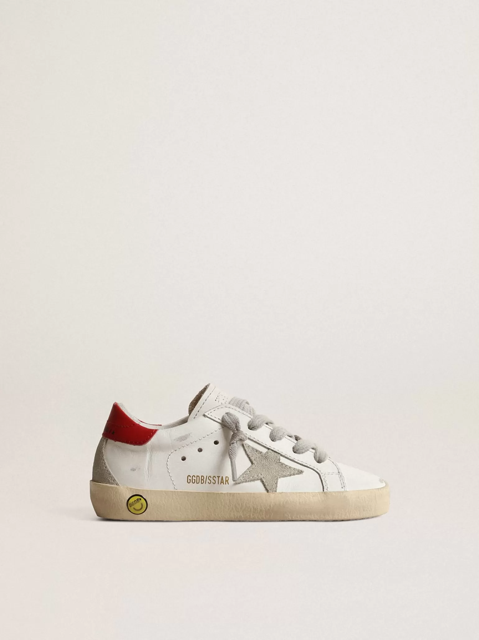 Clearance Super-Star Junior com estrela de suede e talão de couro vermelho Meninas pequenas (1-3 anos) | Meninos pequenos (1-3 anos)