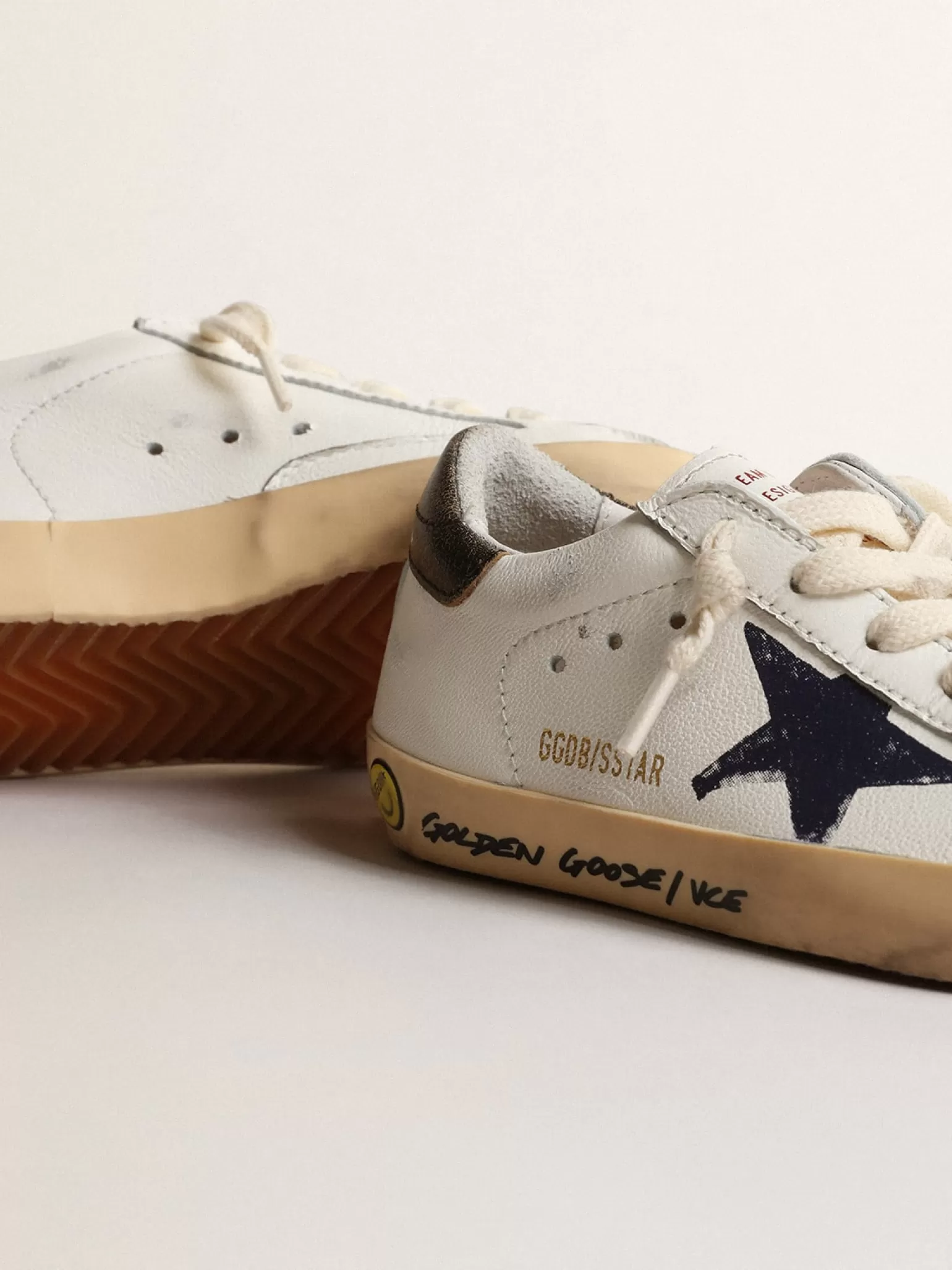 Outlet Super-Star Junior de napa com estrela estampada e talão preto Meninas pequenas (1-3 anos) | Meninos pequenos (1-3 anos)