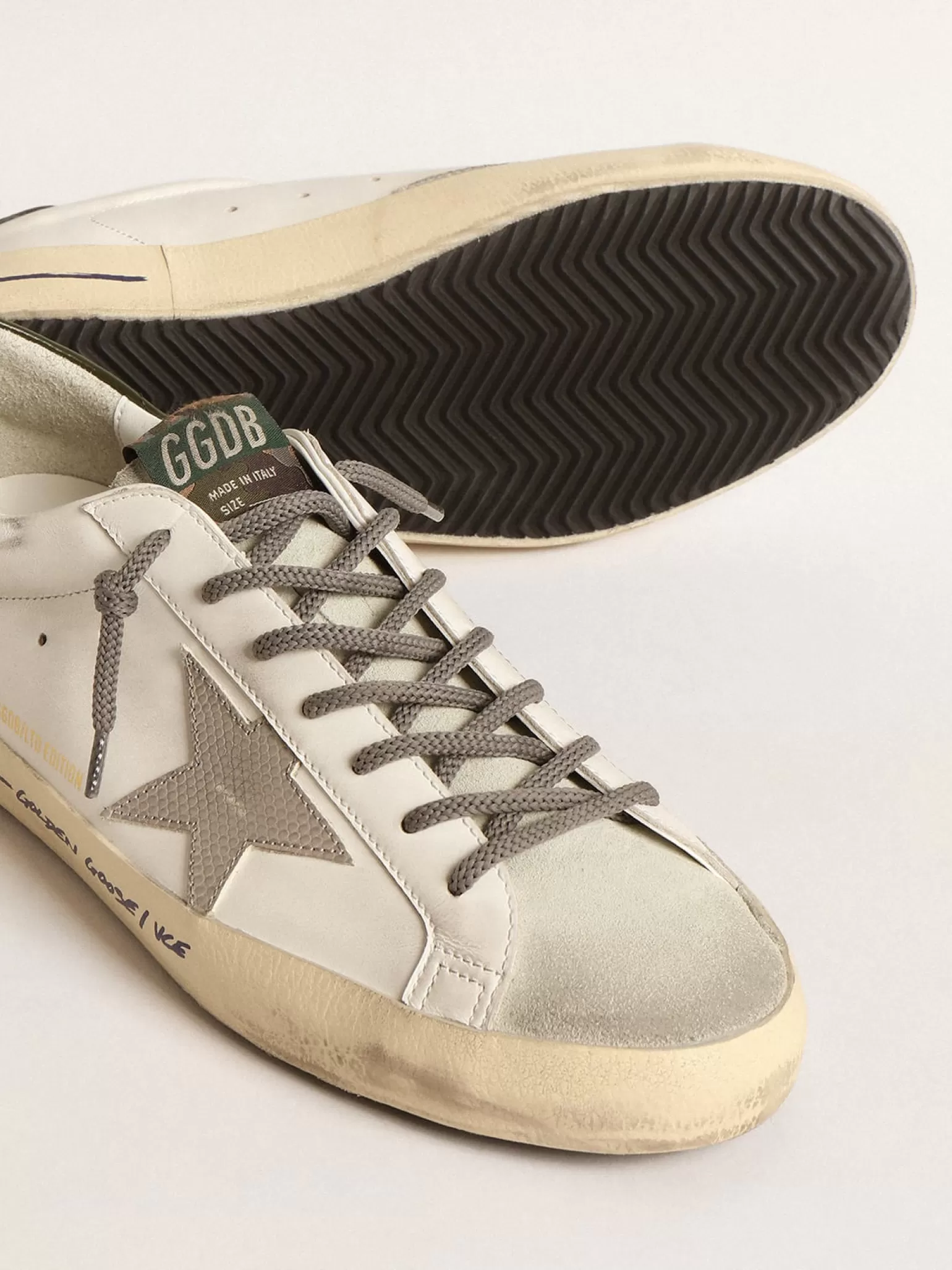 Discount Super-Star LTD com estrela com estampa de crocodilo e talão verde Super-Star