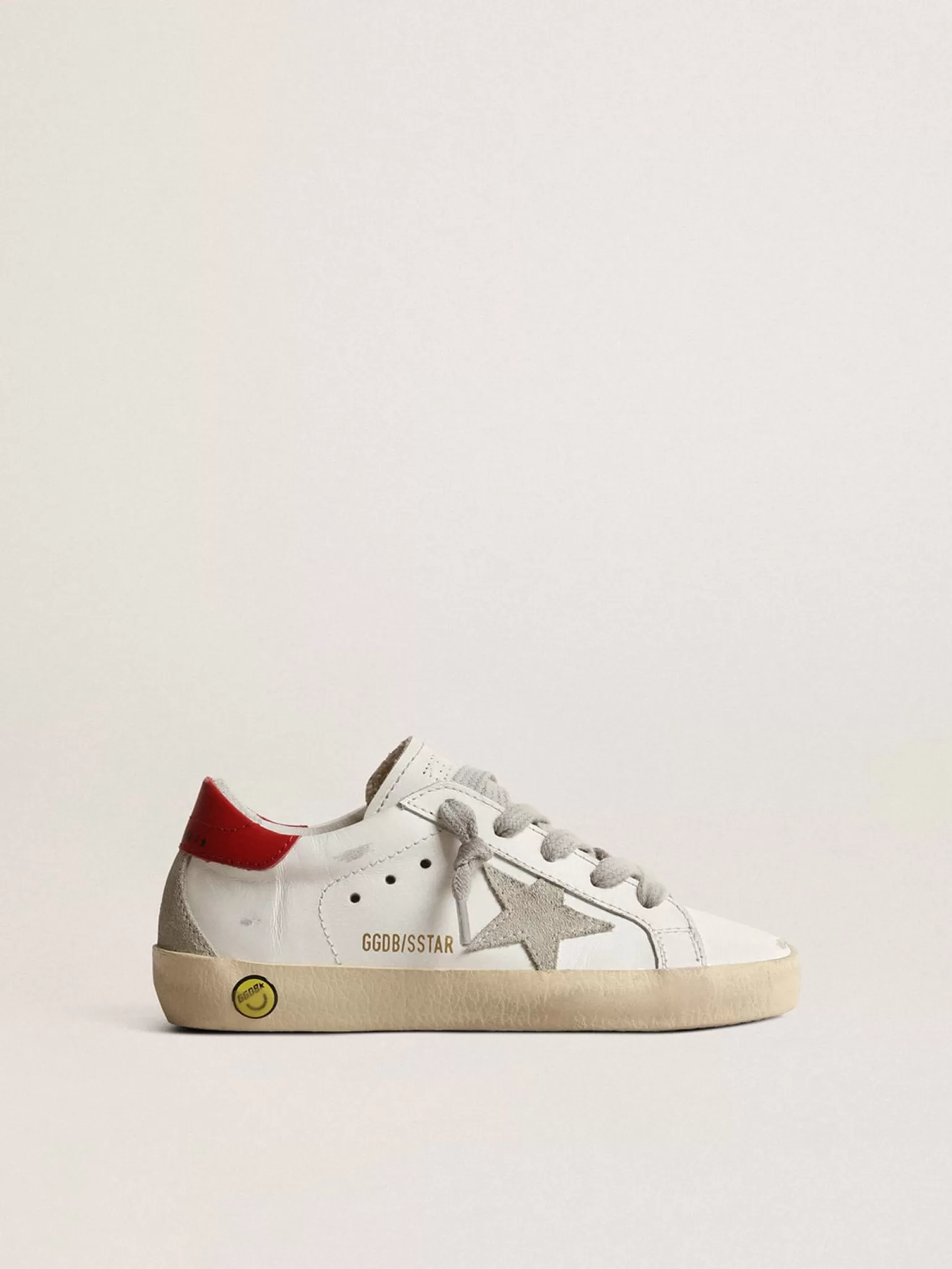 Flash Sale Super-Star Young com estrela de suede e talão de couro vermelho Meninas (4-10 anos) | Meninos (4-10 anos)