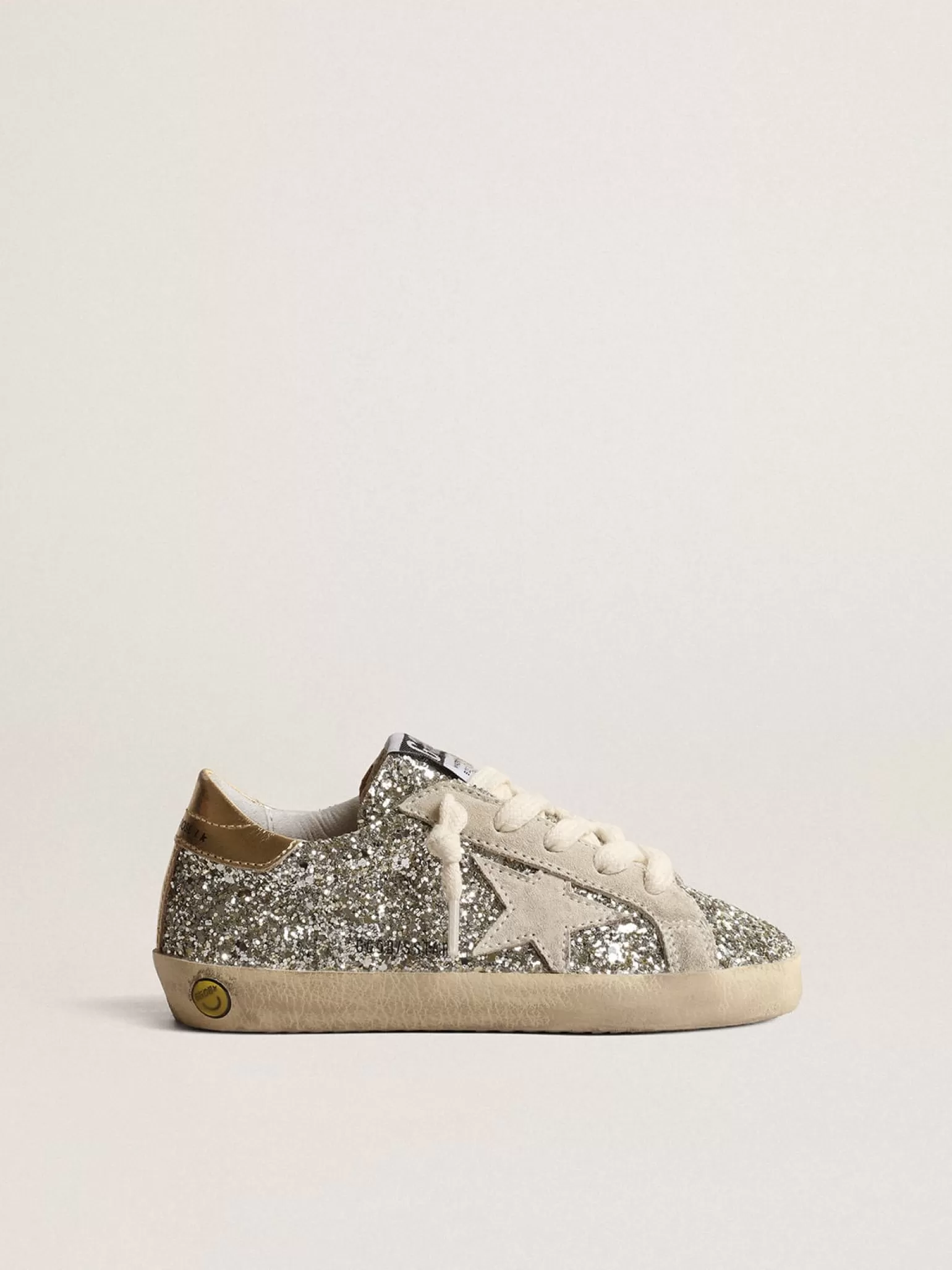 Discount Super-Star Young de glitter com estrela de suede e talão dourado Meninas (4-10 anos)