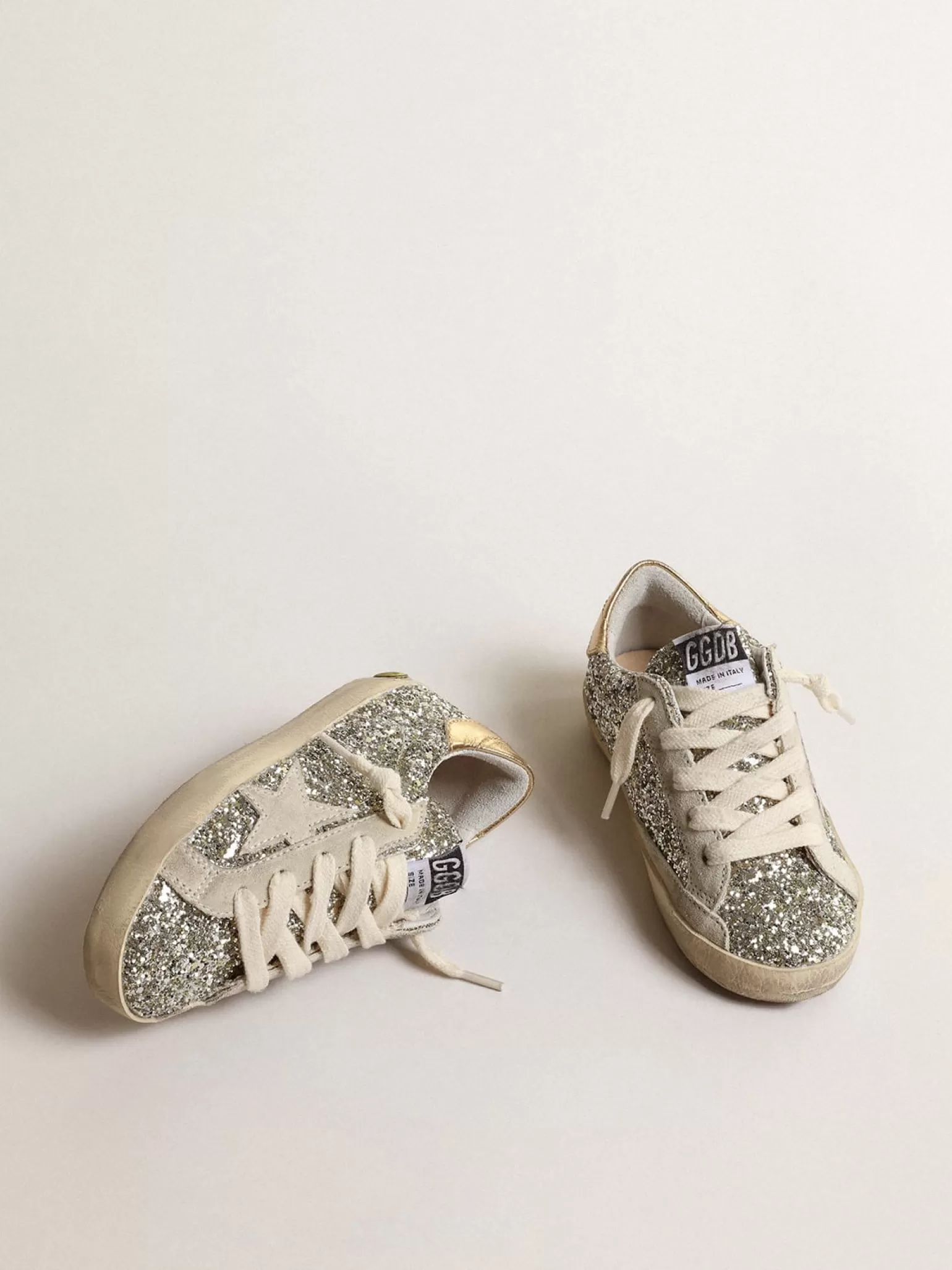 Discount Super-Star Young de glitter com estrela de suede e talão dourado Meninas (4-10 anos)