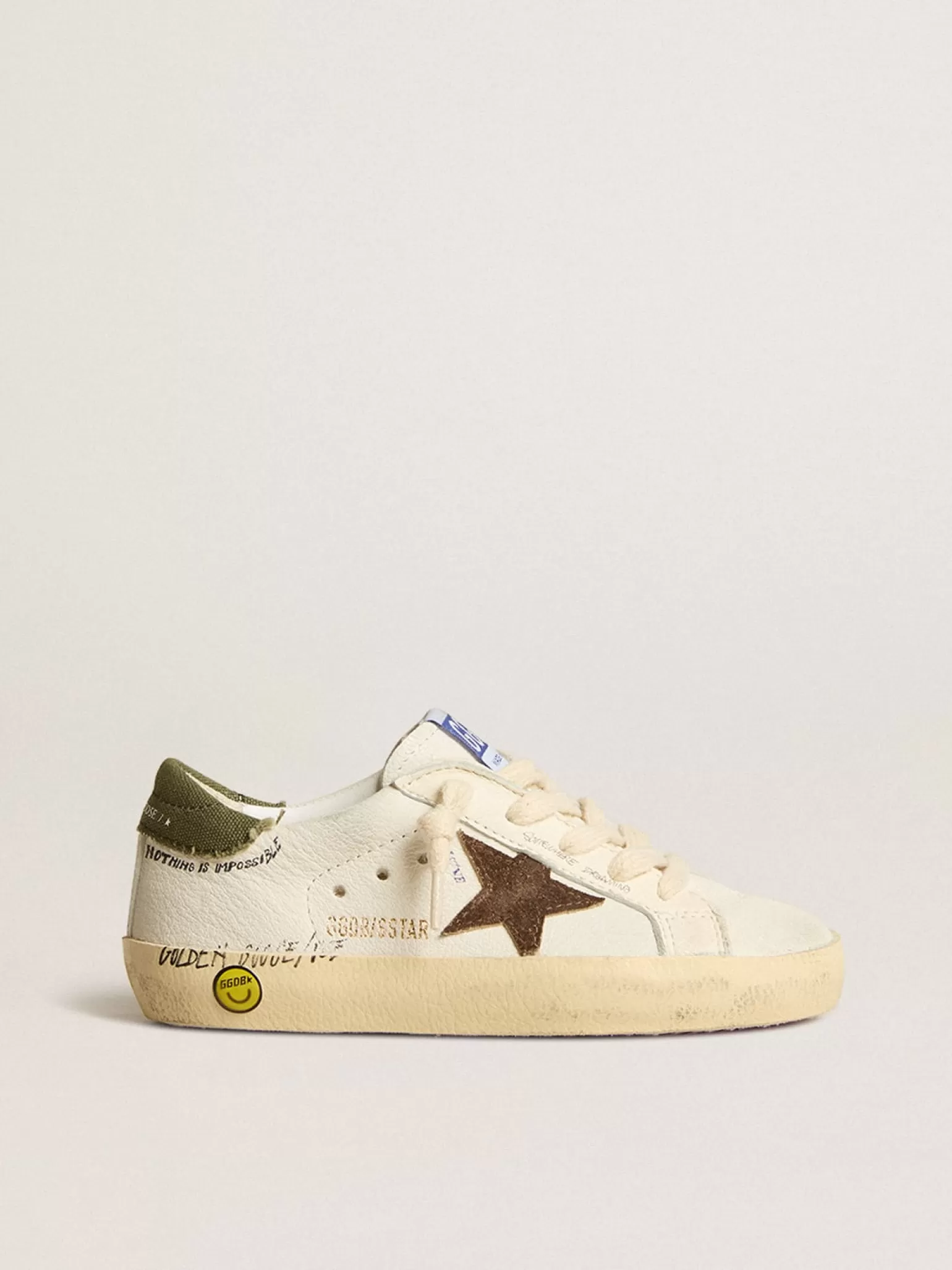 Hot Super-Star Young de napa com estrela de suede e talão verde Meninos (4-10 anos)