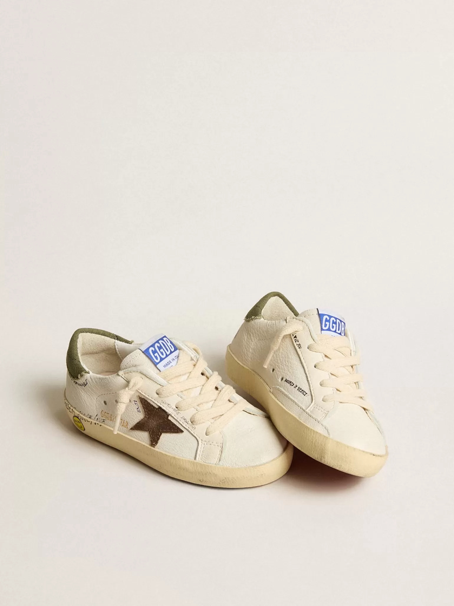 Hot Super-Star Young de napa com estrela de suede e talão verde Meninos (4-10 anos)