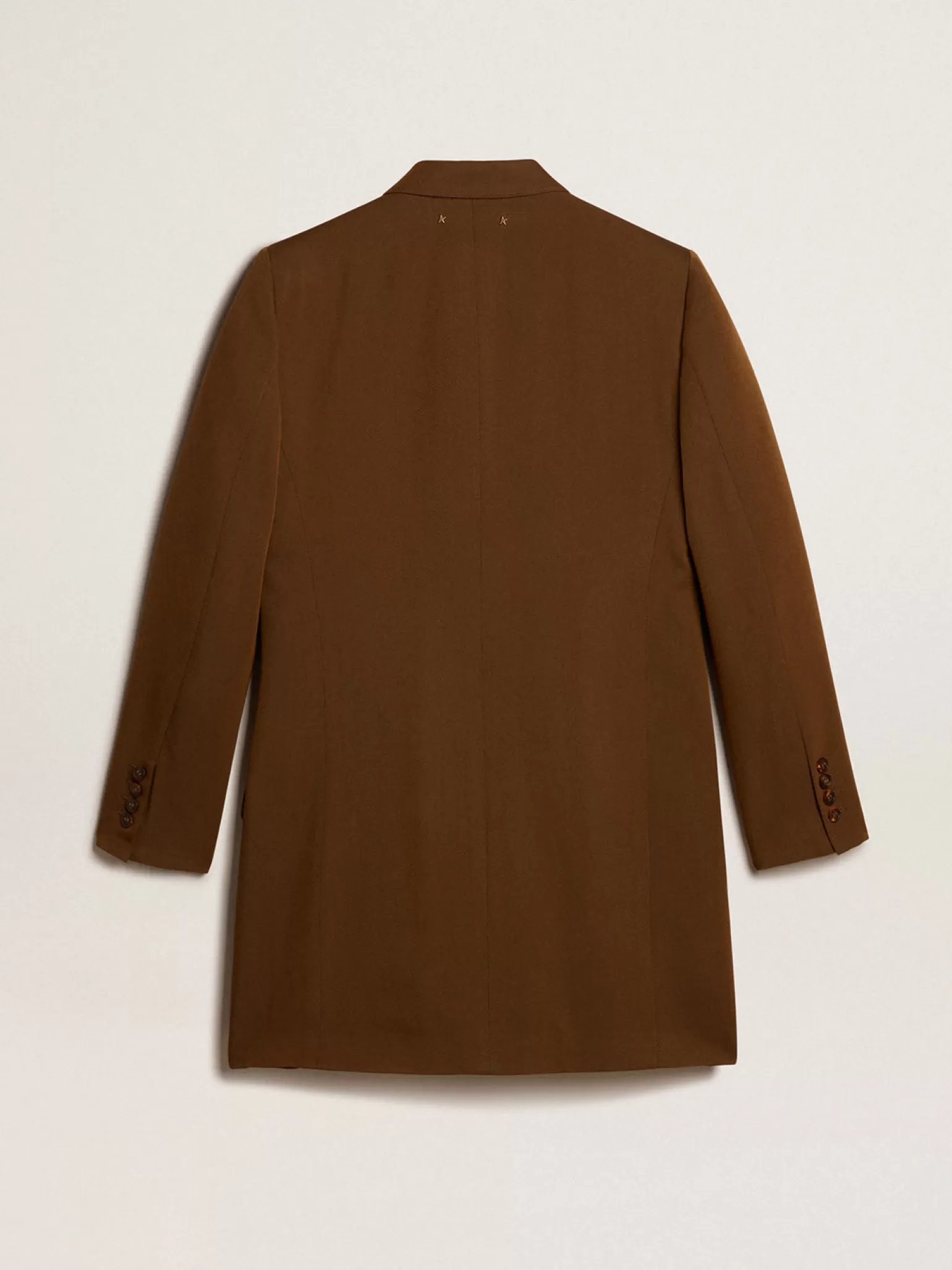 Discount Vestido curto de lã cor de faia com botões de chifre MULHER Vestidos e macacões